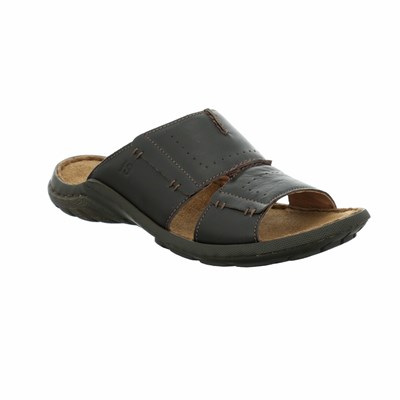 Black Josef Seibel Logan 21 Men's Sandals | BLAC36970